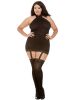 SHEER GARTER DRESS BLACK QUEEN