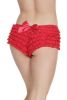 RUFFLE SHORTS W/BACK BOW RED O/S