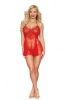 BABYDOLL & GSTRING POINSETTIA O/S