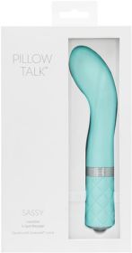 PILLOW TALK SASSY G SPOT VIBE W/SWAROVSKI CRYSTAL TEAL