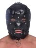 Muzzled Universal BDSM Hood Removable Muzzle Black