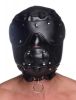 Muzzled Universal BDSM Hood Removable Muzzle Black