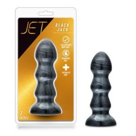 JET BLACK JACK CARBON METALLIC BLACK ANAL PLUG