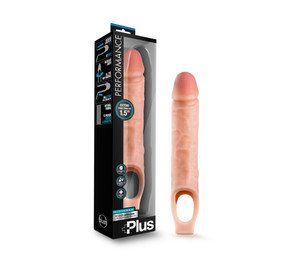 PERFORMANCE PLUS 10IN SILICONE COCK SHEATH PENIS EXTENDER VANILLA