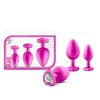 LUXE BLING PLUGS TRAINING KIT PINK W/WHITE GEMS