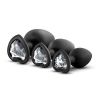 LUXE BLING PLUGS TRAINING KIT BLACK W/WHITE GEMS