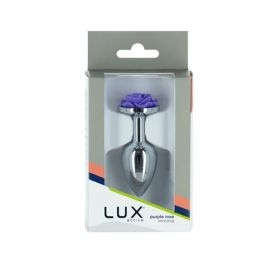 LUX ACTIVE PURPLE ROSE 3.5IN METAL BUTT PLUG SMALL