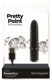 POWER BULLET PRETTY POINT 4IN 10 FUNCTION BULLET BLACK