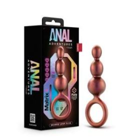 ANAL ADVENTURES MATRIX BEADED LOOP PLUG COPPER