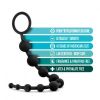 ANAL ADVENTURES PLATINUM SILICONE 10 ANAL BEADS BLACK