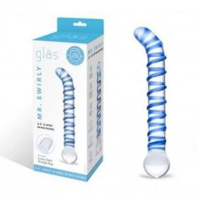 GLAS MR. SWIRLY 6.5 G-SPOT GLASS DILDO "