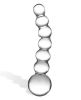 GLAS 5 CURVED GLASS BEADED DILDO "