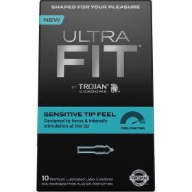 TROJAN ULTRAFIT SENSITIVE TIP 10CT