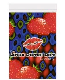 DENTAL DAM STRAWBERRY