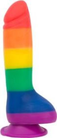 ADDICTION 100% SILICONE JUSTIN 8 RAINBOW "