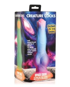 CREATURE COCKS SPACE COCK GLOW IN THE DARK SILICONE DILDO